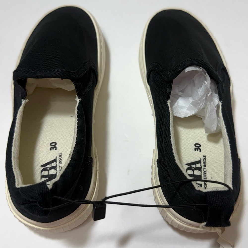 ZARA Unisex Slip-On Canvas Sneakers | Kids EU 30 / US 12 | *NWT* - Picture 12 of 14